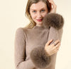 Faux Fur Cuffs Brown