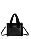 Square Shearling Grab Bag Black