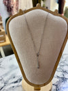 Sparkle Teardrop Necklace Silver