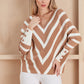 Evie Stripe Jumper Tan