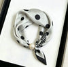 Satin Neck Scarf with Magnetic Pearl Closure Perle 32 white