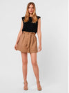 Odina Paperbag Belted Shorts Tigers Eye