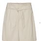 Odina Paperbag Belted Shorts Oatmeal