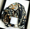 Satin Neck Scarf with Magnetic Closure Perle 87 Black
