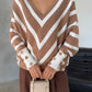 Evie Stripe Jumper Tan
