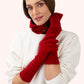Sofia Long Gloves Scarlet