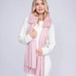 Houston Blush Pink Pearl Embellished Faux Fur Scarf