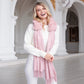 Houston Blush Pink Pearl Embellished Faux Fur Scarf