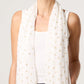Gold Leaf Scarf White