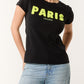 Paris Black T Shirt lemon motif