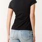 Paris Black T Shirt Blue Motif