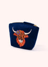 Powder Highland Cow Pouch Bag