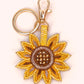 Powder Summer Sunflower Beaded Key Chain