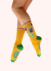 Powder Ladies Ankle Socks Perfect Pansies Mustard