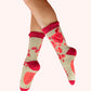 Powder Ladies Ankle Socks Beautiful Butterfly Rouge Blooms