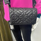 Fiona Black Quilted Crossover Bag