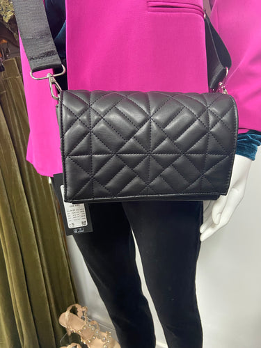 Fiona Black Quilted Crossover Bag