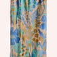 Cotton Scarf Springtime Floral Denim