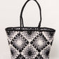 Diane Crochet Tote Bag Black