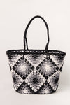 Diane Crochet Tote Bag Black