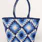 Diane Crochet Tote Bag Blue