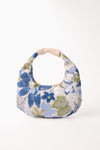 Floral embellished Baguette Bag Blue & Green