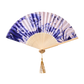Satin Fan China Blue Blooms