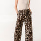 Evie Leopard Print Wide Leg Trousers