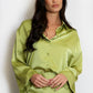 Nicky Satin Shirt Green