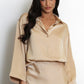 Nicky Satin Shirt Stone