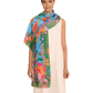 Cotton Scarf Folky Floral Cornflower