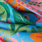 Cotton Scarf Folky Floral Cornflower