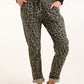 Dana Magic Trousers Leopard Print Khaki