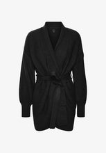 Load image into Gallery viewer, Holly Cardigan Shawl Collar Belted Waist Black