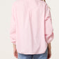 Jade V Neck Cotton Shirt Pink