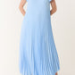 Genna Pleated Maxi Dress Sky Blue