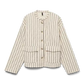 Vera Pinstripe Quilted Jacket Birch / Navy Stripe