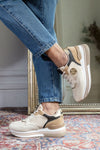 Jenni Wedge Trainers Beige & Brown