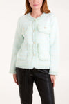 Lacie Pearl Button Cardigan Aqua