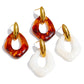 Acrylic Circle Earrings Amber