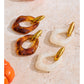 Acrylic Circle Earrings Amber