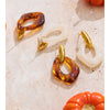 Acrylic Circle Earrings Amber
