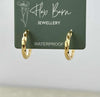 Twisted Gold Huggie Hoops