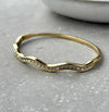 Hinged Wavy Zirconia Bangle