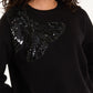 Sophie Embellished Butterfly Jumper Black