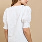 White Embroidered Top