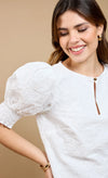 White Embroidered Top