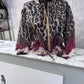 Lightweight Jacket in Leopard Print Burgundy