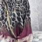 Lightweight Jacket in Leopard Print Burgundy