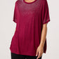Nicola Embellished T Shirt Berry